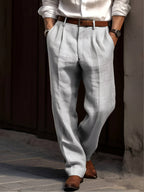 Sean | Men's Classic Pleated Trousers, Comfortable Dress Trousers | Everlasting Boutique