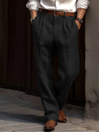 Sean | Men's Classic Pleated Trousers, Comfortable Dress Trousers | Everlasting Boutique