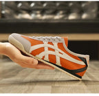 Sebastian | Men's Retro Trainers with Contrast Stripes and Suede Accents, Vintage Running Trainers | Everlasting Boutique | Yellow