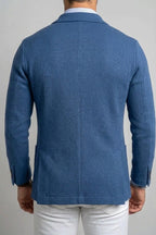 Sebastian | Men's Denim Blazer with Lapels, Structured Button Blazer | Everlasting Boutique
