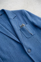 Sebastian | Men's Denim Blazer with Lapels, Structured Button Blazer | Everlasting Boutique