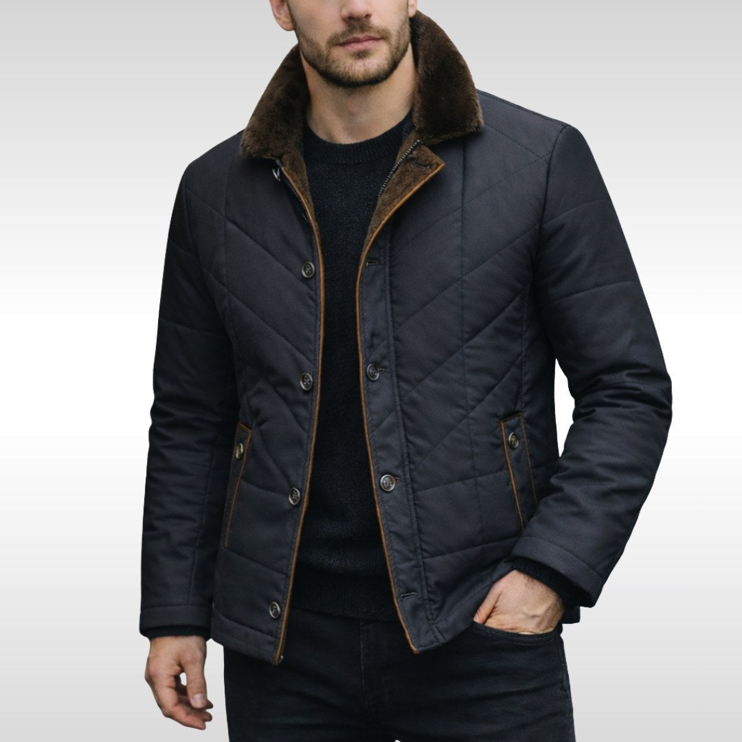 Shane | Men's Padded Jacket with Soft Lining, Lightweight Insulated Coat | Everlasting Boutique | Brown