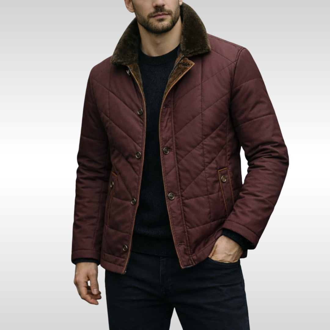 Shane | Men's Padded Jacket with Soft Lining, Lightweight Insulated Coat | Everlasting Boutique | Blue
