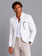 Shaun | Men's Striped Tailored Blazer, Lightweight Suit Jacket | Everlasting Boutique
