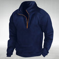 Siegfried | Men's Zip Jumper with Relaxed Cut, Versatile Jumper | Everlasting Boutique | Navy Blue