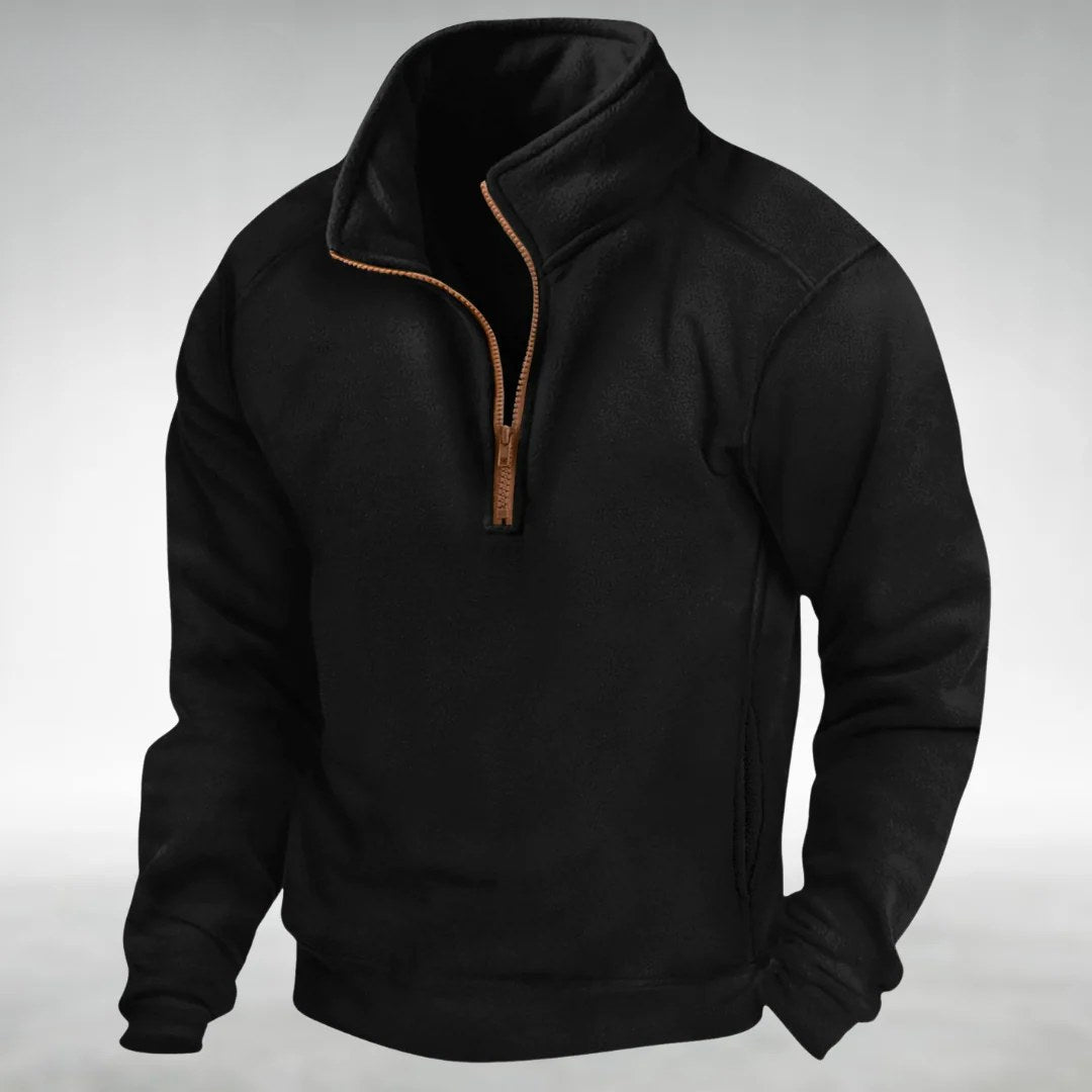 Siegfried | Men's Zip Jumper with Relaxed Cut, Versatile Jumper | Everlasting Boutique | Navy Blue
