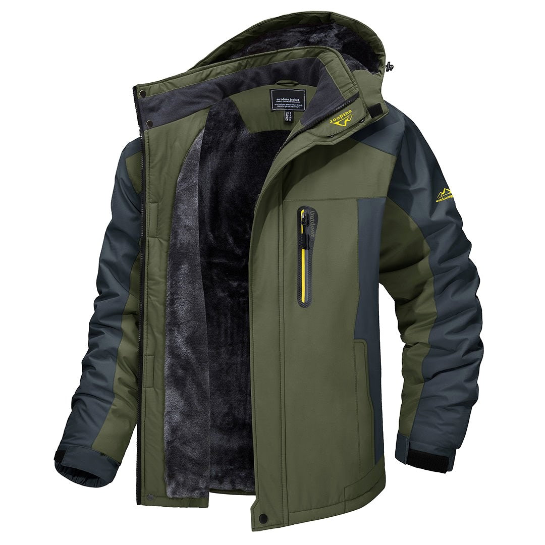 Simon | Men's Warm Wind- and Waterproof Winter Jacket, Insulated Autumn Jacket | Everlasting Boutique | Green