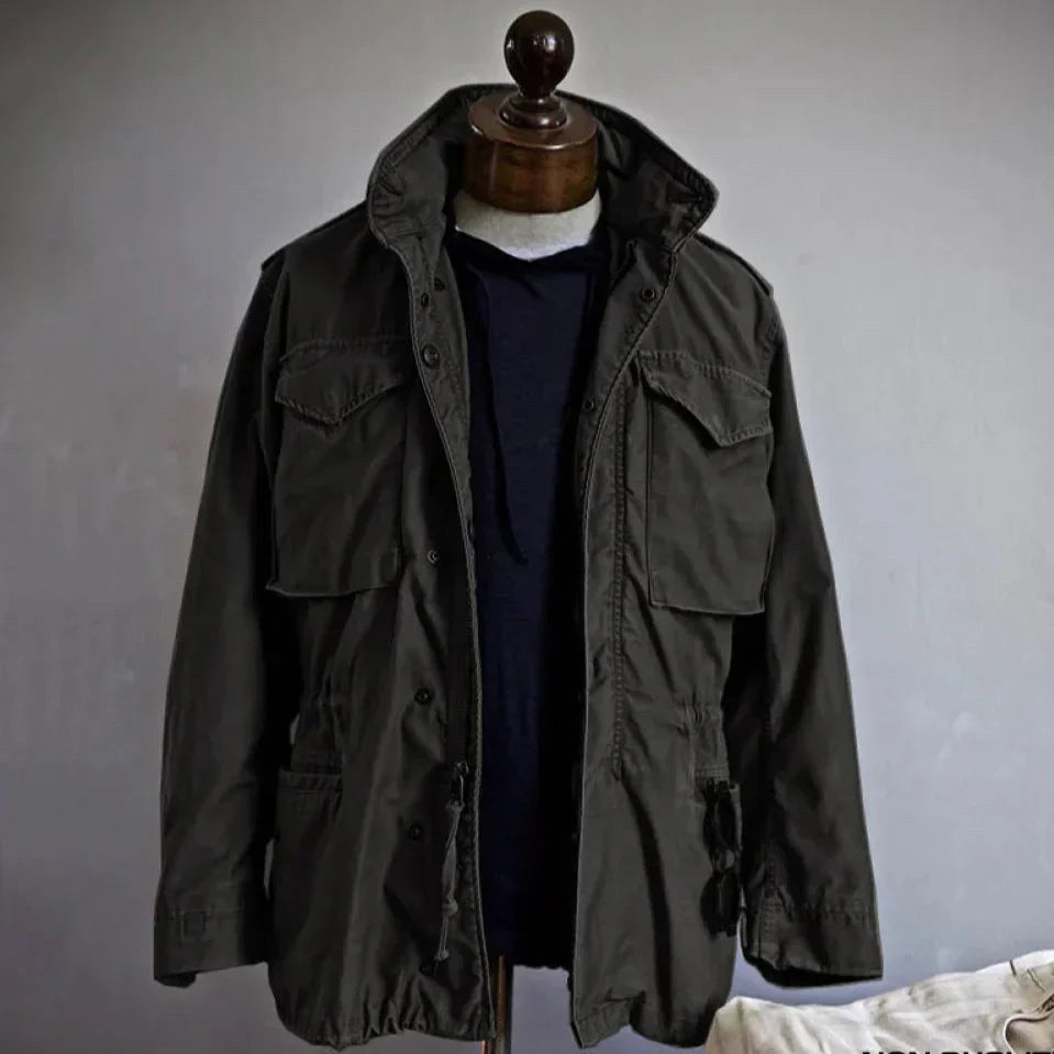 Simon | Men's Military Field Jacket, Adjustable Drawstring Outdoor Jacket | Everlasting Boutique