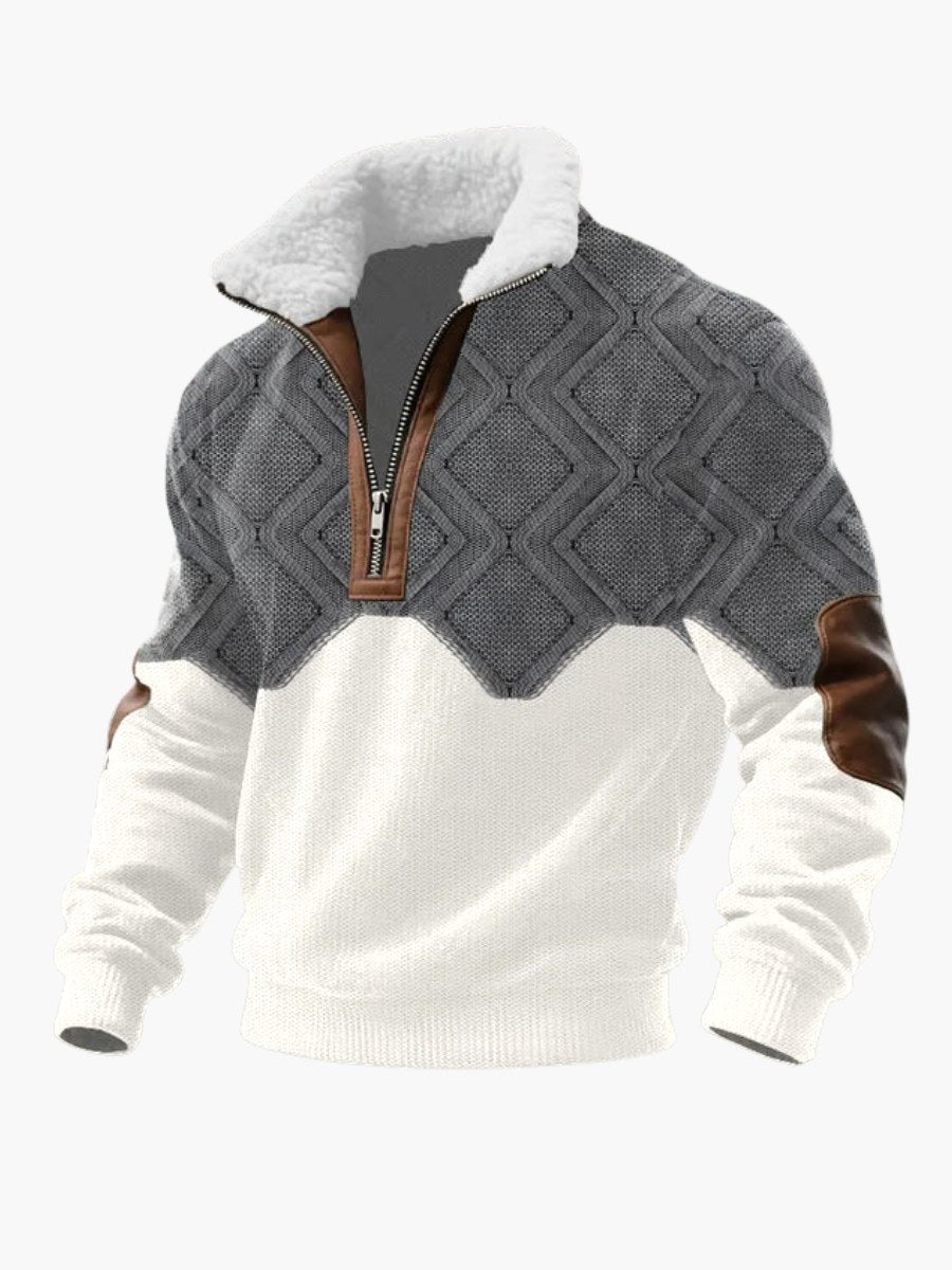 Spencer | Men's High-Neck Fleece Jumper, Warm Layering Jumper | Everlasting Boutique