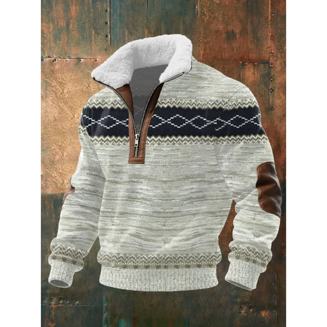 Spencer | Men's High-Neck Fleece Jumper, Warm Layering Jumper | Everlasting Boutique