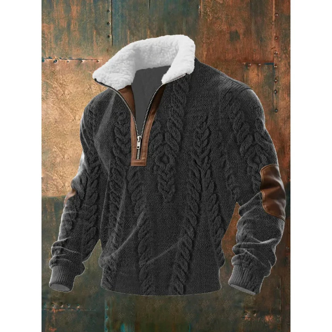 Spencer | Men's High-Neck Fleece Jumper, Warm Layering Jumper | Everlasting Boutique