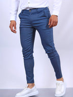 Stefan | Men's Slim Fit Chinos in Blue, Stretch Business Trousers | Everlasting Boutique | Royal Blue