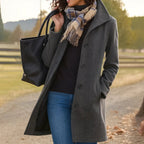 Susan | Women's Classic Button-Front Winter Coat, Tailored Autumn Coat | Everlasting Boutique
