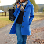 Susan | Women's Classic Button-Front Winter Coat, Tailored Autumn Coat | Everlasting Boutique