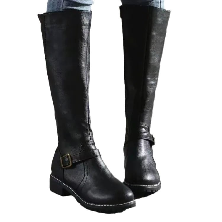 Sylvia | Women's Orthopedic Leather Knee-High Boots, Autumn Walking Boots | Everlasting Boutique