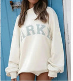 Thea | Women's Mock Neck Knit Sweatshirt, Varsity Letter Jumper | Everlasting Boutique