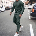 Theodor | Men's Long-Sleeve Tracksuit, Two-Piece Jogger Set | Everlasting Boutique | Green