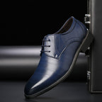 Thomas | Men's Lace-Up Shoes with Brogue Details, Elegant Business Shoes | Everlasting Boutique | Black