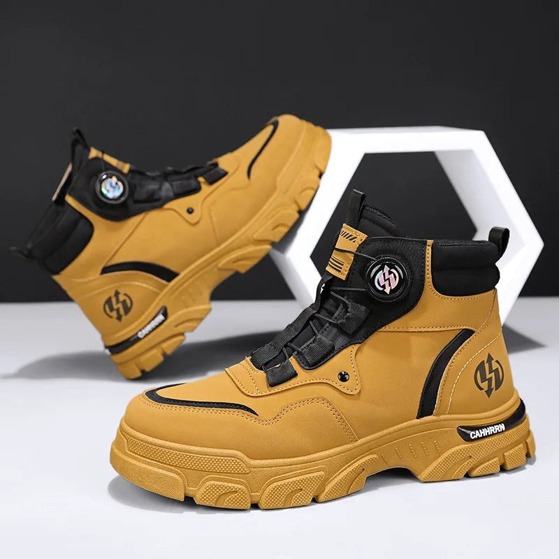 Thomas | Men's Work Boots with Dial Lock System, Heavy Duty Safety Boots | Everlasting Boutique | Black