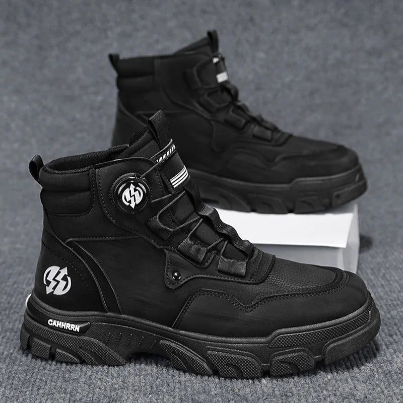 Thomas | Men's Work Boots with Dial Lock System, Heavy Duty Safety Boots | Everlasting Boutique | White