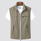 Tobias | Men's Waistcoat with Stand Collar, Quick-Dry & Breathable Functional Gilet | Everlasting Boutique | Navy Blue
