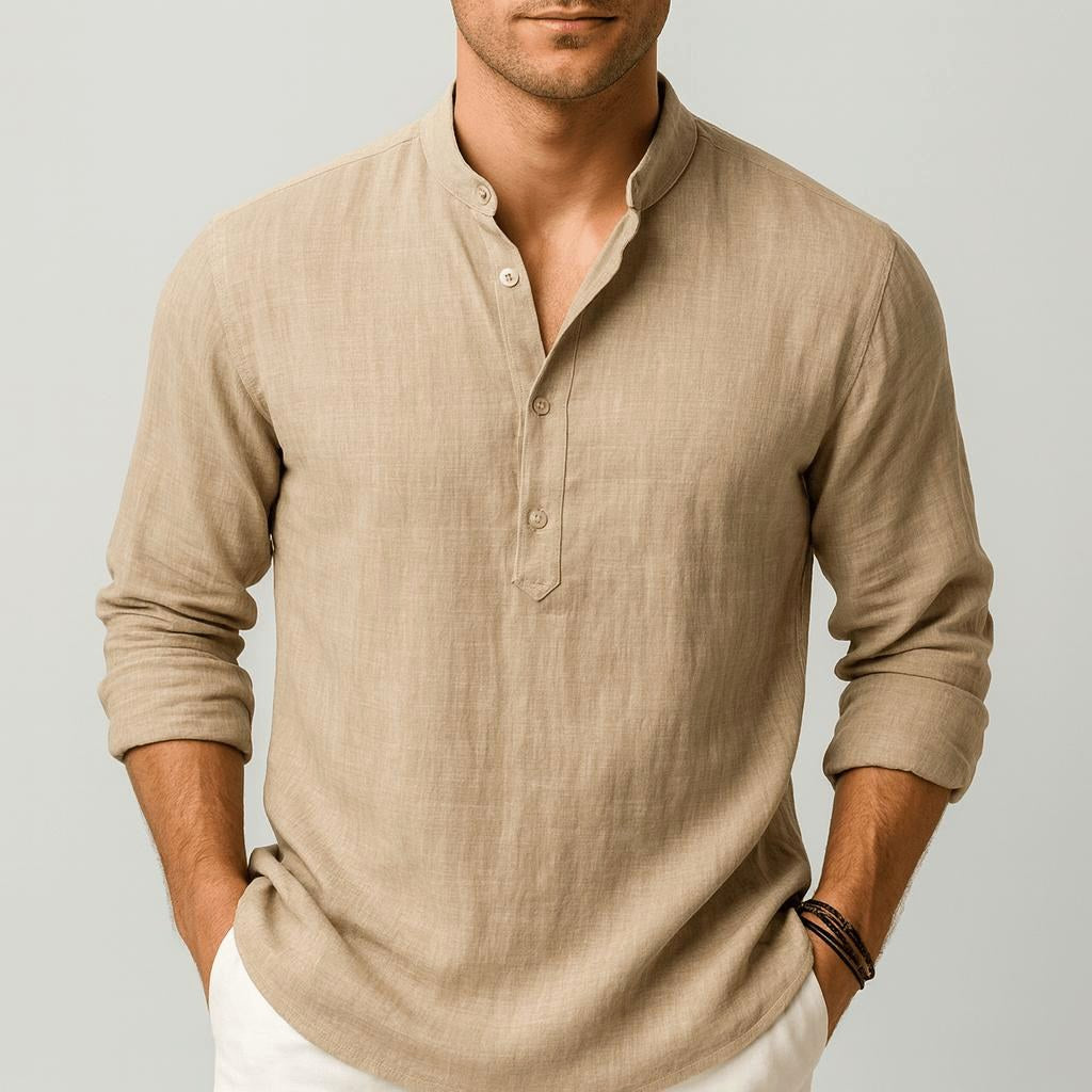 Thomas | Men's Linen Shirt with a Classic Collar – an Elegant Summer Shirt | Everlasting Boutique