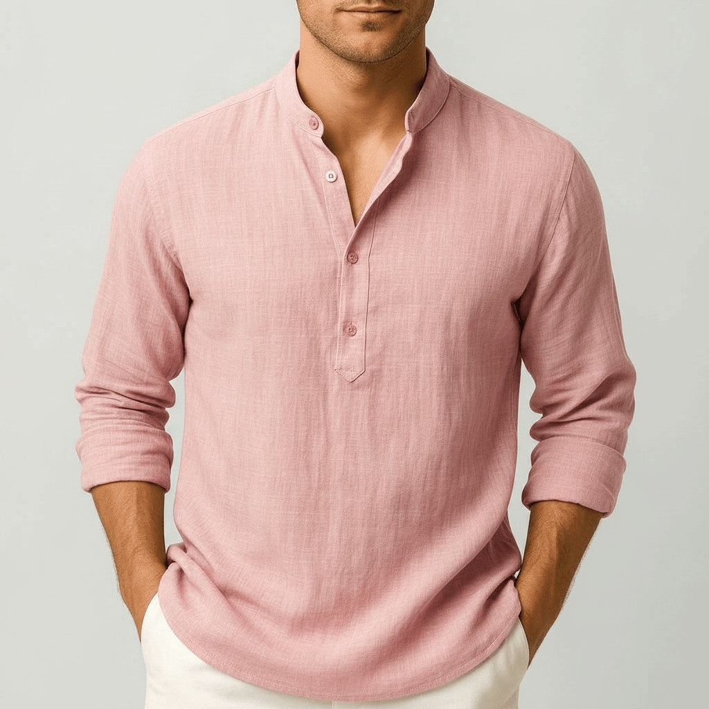 Thomas | Men's Linen Shirt with a Classic Collar – an Elegant Summer Shirt | Everlasting Boutique