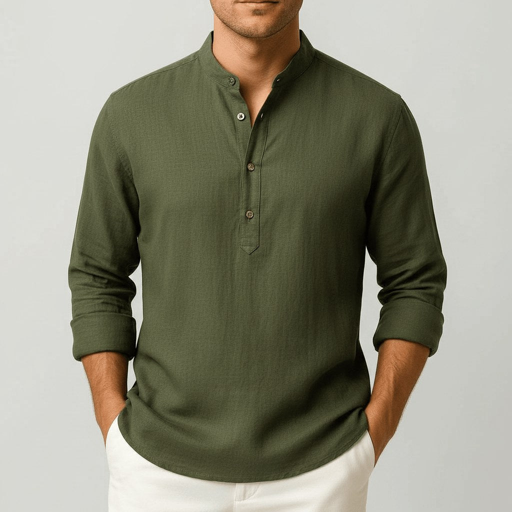 Thomas | Men's Linen Shirt with a Classic Collar – an Elegant Summer Shirt | Everlasting Boutique