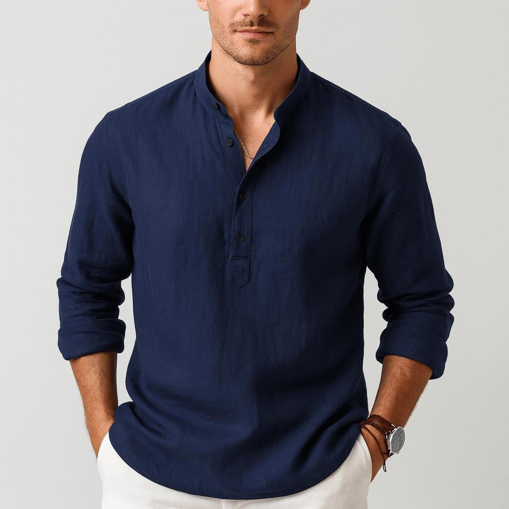 Thomas | Men's Linen Shirt with a Classic Collar – an Elegant Summer Shirt | Everlasting Boutique