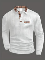 Torsten | Men's Polo Shirt with Check Pattern, Classic Check Polo Shirt | Everlasting Boutique | Dark Blue
