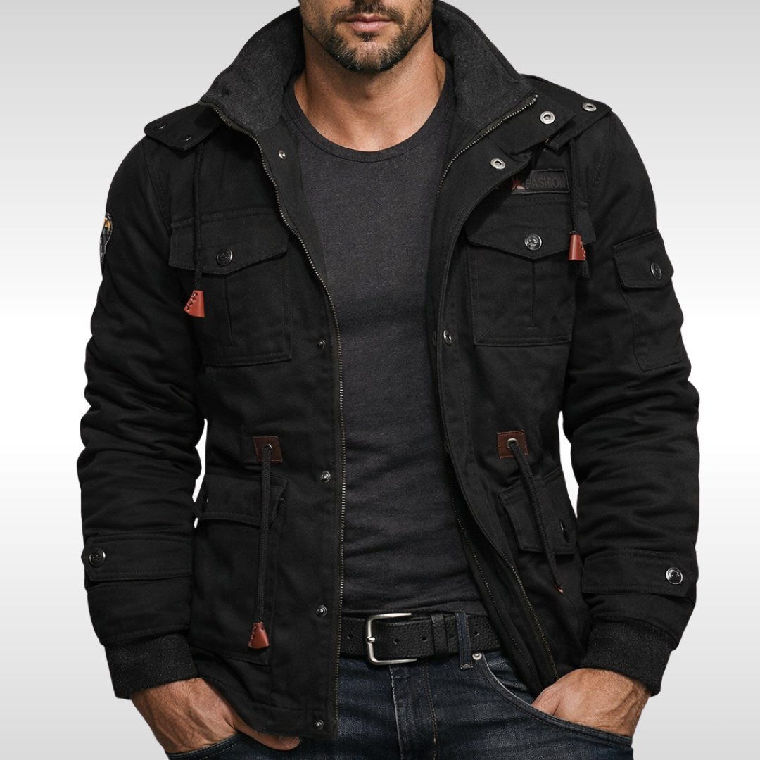 Trevor | Men's Insulated Winter Jacket, Practical Warmth Coat | Everlasting Boutique | Black
