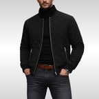 Tristan | Men's Quilted Jacket, Lightweight Autumn Coat | Everlasting Boutique | Black