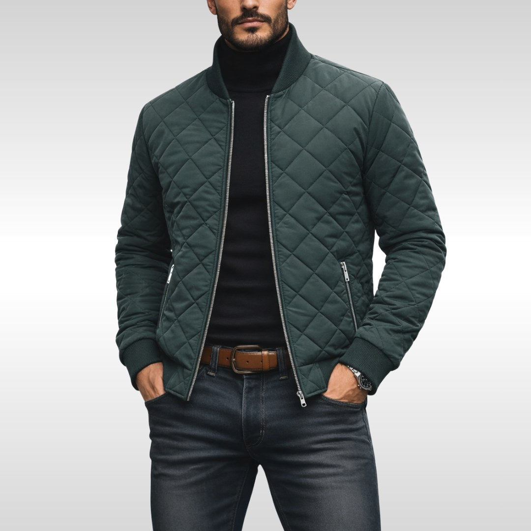 Tristan | Men's Quilted Jacket, Lightweight Autumn Coat | Everlasting Boutique | Turquoise