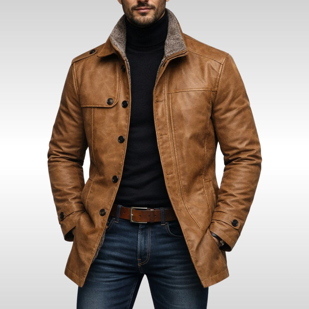 Tyler | Men's Fleece-Lined Coat, Warm Autumn Coat | Everlasting Boutique