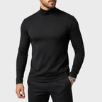 Uwe | Men's Turtleneck Jumper with Slim Fit, Elegant Autumn Jumper | Everlasting Boutique | Black