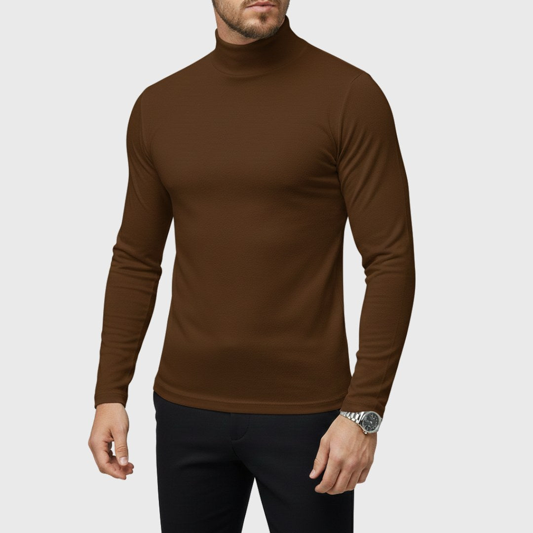 Uwe | Men's Turtleneck Jumper with Slim Fit, Elegant Autumn Jumper | Everlasting Boutique | Black