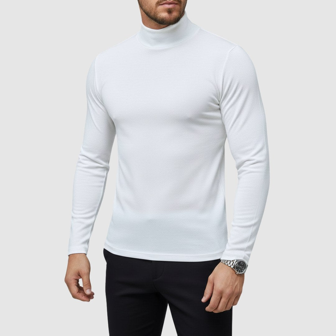 Uwe | Men's Turtleneck Jumper with Slim Fit, Elegant Autumn Jumper | Everlasting Boutique | Black
