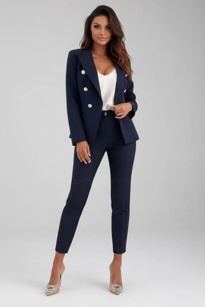 Valerie | Women's Tailored Blazer Suit, High-Waisted Trouser Suit | Everlasting Boutique | White