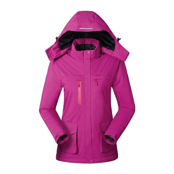 Victoire | Women's Hooded Heated Jacket with USB Power, Adjustable Temperature Jacket | Everlasting Boutique | Pink