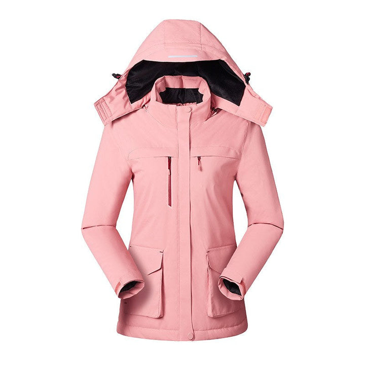 Victoire | Women's Hooded Heated Jacket with USB Power, Adjustable Temperature Jacket | Everlasting Boutique | Black