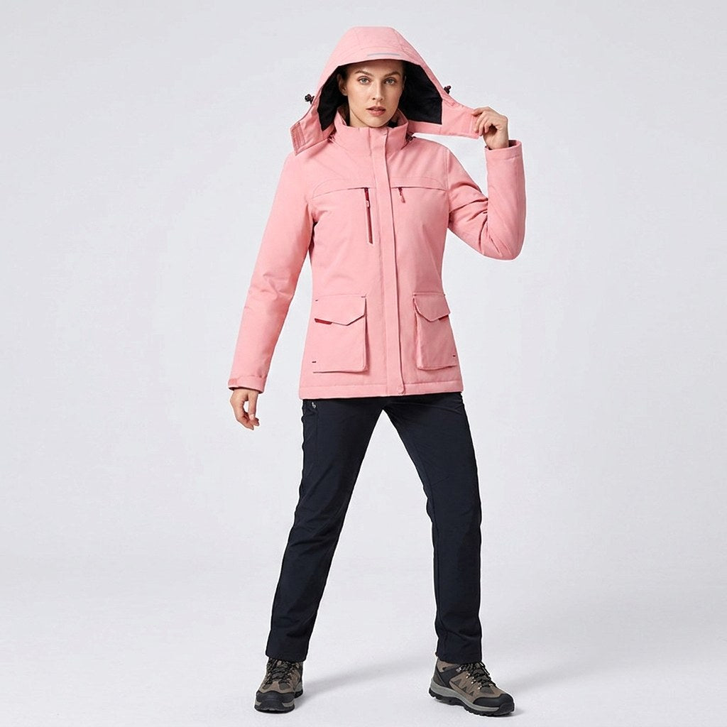 Victoire | Women's Hooded Heated Jacket with USB Power, Adjustable Temperature Jacket | Everlasting Boutique