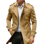 Vincent | Men's Collared Transitional Jacket, Zip and Button Closure Coat | Everlasting Boutique