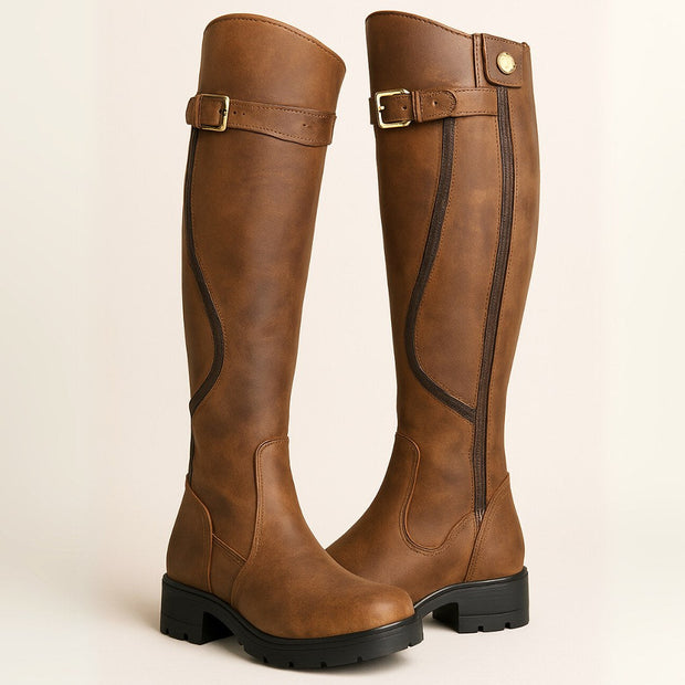 Violet | Women's Waterproof Boots, Autumn Walking Boots | Everlasting Boutique | Brown
