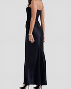 Viviane | Women's Strapless Draped Maxi Dress, Corset-Bodice Evening Dress | Everlasting Boutique | White