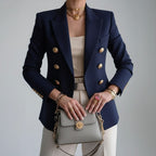 Vivienne | Women's Double-Breasted Blazer, Notch Lapel Blazer Suit | Everlasting Boutique