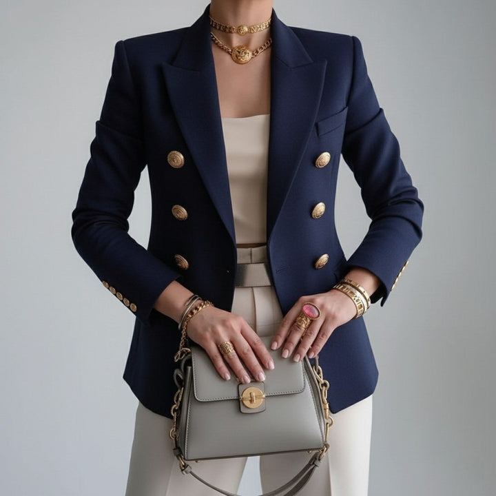 Vivienne | Women's Double-Breasted Blazer, Notch Lapel Blazer Suit | Everlasting Boutique