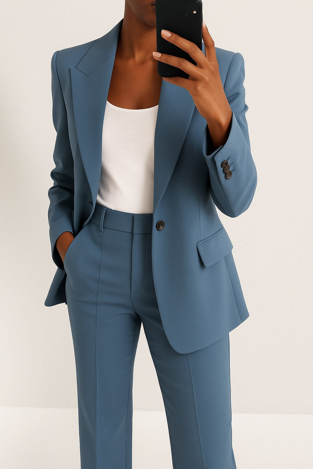 Vivienne | Women's Tailored Blazer and Trouser Set, Perfect for Everyday Wear | Everlasting Boutique | Blue