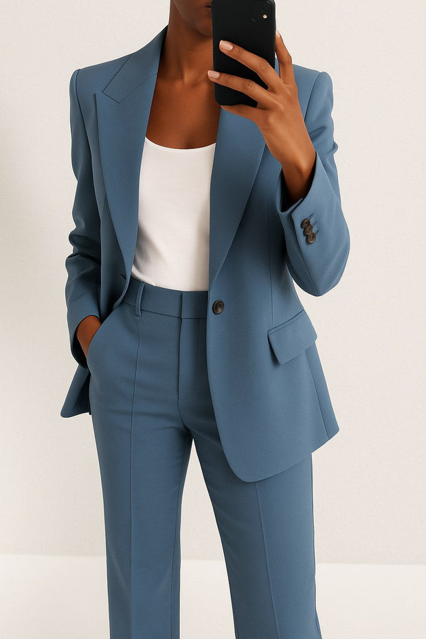 Vivienne | Women's Tailored Blazer and Trouser Set, Perfect for Everyday Wear | Everlasting Boutique | Blue