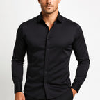 William | Men's Elastic Wrinkle-Resistant Shirt, Long-Sleeve Formal Shirt | Everlasting Boutique