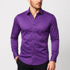 William | Men's Elastic Wrinkle-Resistant Shirt, Long-Sleeve Formal Shirt | Everlasting Boutique